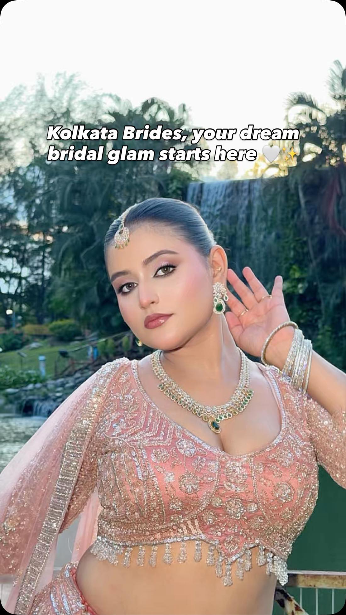 Bridal makeup look finished by Saniya Gaffar, soft glow and luminous skin